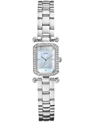 Guess Womens U0107L1 Silver Rectangular Watch