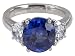 Platinum Oval Sapphire and Diamond Ring (5.66 ct sapphire center, 1.11 cttw diamonds), Size 6