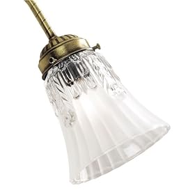 Hunter 28507 2-1/4" Sculpted Frosted/Clear Accessory Glass