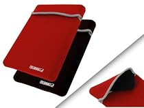 COOL BANANAS Neoprene Sleeve Zipit - Bag Pocket for Samsung NC10, N130, N310 in black/red