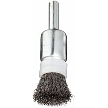 Weiler Wire End Brush, Banded, Solid End, Round Shank, Steel, Crimped Wire