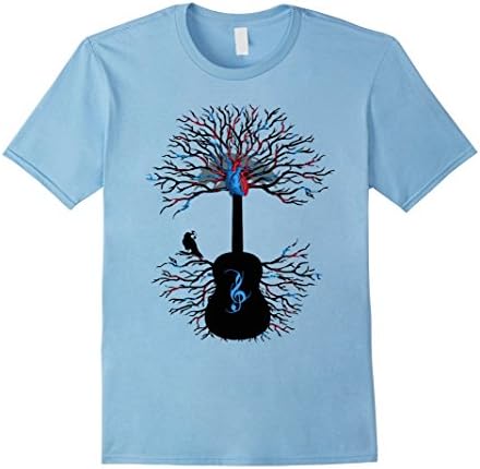 Men's Rhythms of the Heart - Guitar T-shirt Large Baby Blue