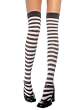 Sexy Thigh High Stockings Black White Striped Gothic