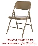 Four Commercial All-Steel Double Hinged Folding Chair.
