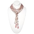 HinsonGayle Glamour Collection "Kiera" Double Strand Pink Cultured Pearl Lariat Necklace