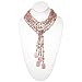 HinsonGayle Glamour Collection "Kiera" Double Strand Pink Cultured Pearl Lariat Necklace