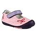 Momo Baby Girls First Walker/Toddler Butterfly Mary Jane Leather Shoes
