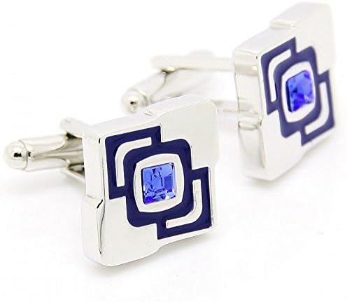 SunShine Day Cuff Limks Two Tone Cufflinks With Blue High Light
