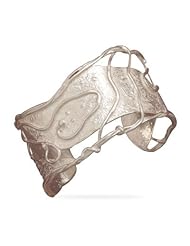 Polished Textured Designer Cuff Bracelet