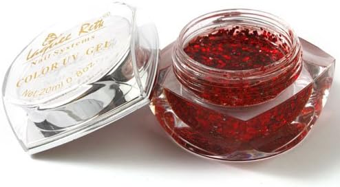 Nails gaga Nail Art Uv Gel Set Nail Art Color Gel Effect Gels Glitter Powder 20ml / small glitter red