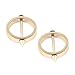 Ruifan 1Pair 14G Nipple Shield Ring Bars 316L Surgical Steel Circle Plating Gold Bar with Spikes Body Piercing Jewelry