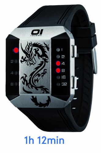 THE ONE Binary Unisex-Armbanduhr Split Screen Digital Kautschuk SC129R3-L Preisvergleich