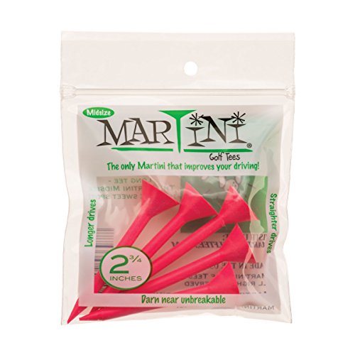 Martini Midsize 2 3/4" Golf Tees - Virtually Unbreakable - Pink