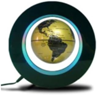 HNT 4" Gold-yellow Round Anti-Gravity Levitron Globe Ion World Map with LED Light