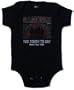 Toddler and Infant THE RAMONES "Too Tough To Cry" One Piece Baby Suit in Black