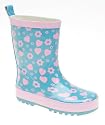 STORMWELLS HEARTS AND FLOWERS PRINT KIDS WELLINGTON