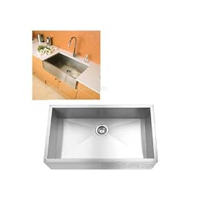 36 Stainless Steel Zero Radius Apron Kitchen Sink 15 Gauge by 