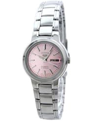 Seiko Womens SYME41 Stainless Steel Analog with Pink Dial Watch