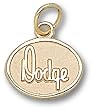 Dodge Script "Dodge" Oval 3/8" Charm/Pendant -14K/10K, Stainless Steel or Gold Plated