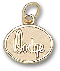 Dodge Script "Dodge" Oval 3/8" Charm/Pendant -14K/10K, Stainless Steel or Gold Plated