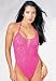 Lace Halter Teddy With Lace Up Front