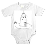 Onesie with "black and white", Latvia, kingdom, Europe, palace, fort, construction, tower, architecture