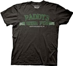 It's Always Sunny In Philadelphia Paddy's Irish Pub American Television Sitcom Series Adult Black Tee Shirt T-Shirt