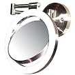 Wall Mounted Fluorescent Dimmable Sunlight 10X to 1X Mirror , Satin Nickel