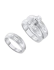 0.21CT DIAMOND TRIO RING