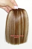 Hair Bangs Clip on in Extensions - Italian Remy 100% Human Hair - # 6/613