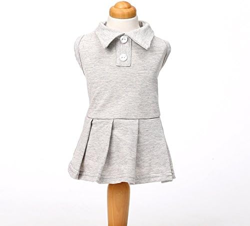 Petpapa Pet Clothes Pk Callor Neck Skirt Dog Cat M Grey