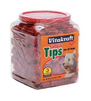 More image Sirloin Tips Dog Treats 28oz (jar) (Catalog Category: Dog / Dog Treats)