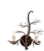 Currey and Company 5307 Old Iron Treetop Wall Sconce with Customizable Shades