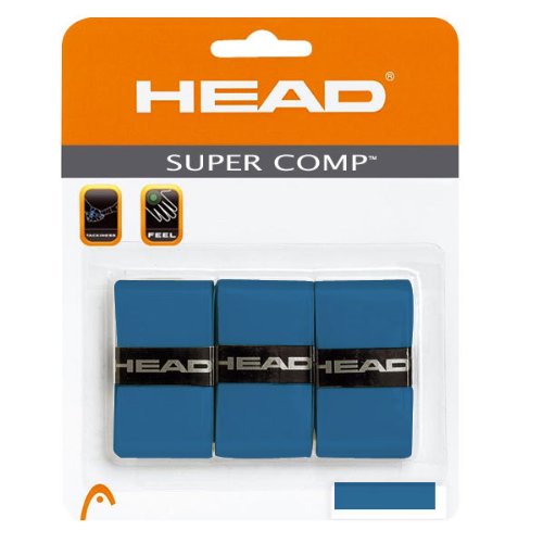 Head Super Comp Tennis Racquet Overgrip - Blue - 3 pack
