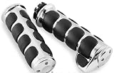 Kuryakyn Premium ISO-Grips with Chrome Accent Rings with Throttle Boss 6228