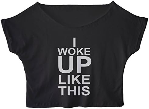 Onside Women's Beyonce I Woke Up Like This Crop Top One Size Black