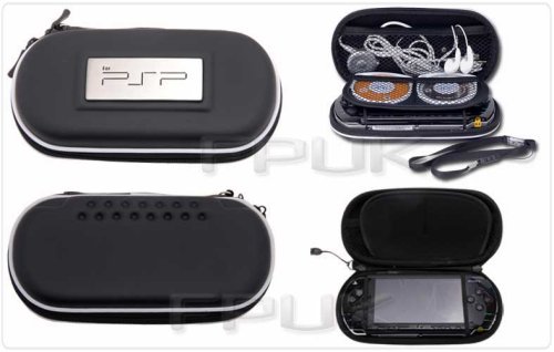 Childrens Toyshop  Electronics : FPUK - BLACK CONSOLE GAME CARRY CASE HOLDER BAG FOR SONY PSP / UMD DISCS