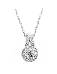 Diamond Halo Pendant 1/2ctw