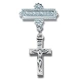 Sterling Silver Christening Baptism Baby Infant Pins Godchild Religious Mary Angel
