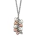 Stainless Steel Polished & Chocolate Plated Hearts 22in Necklace