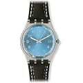 Swatch GENT - Reloj anal�gico de caballero de cuarzo con correa de pl�stico marr�n - sumergible a 30 metros