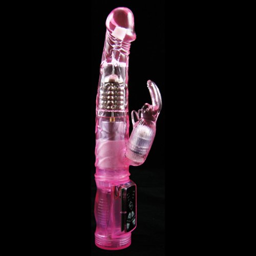 Slim Waterproof Rabbit Pearl Vibrator Pink