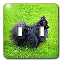 Dogs Pomeranian - Black Pomeranian - Light Switch Covers - double toggle switch