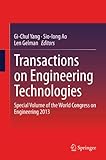 Transactions on engineering technologies : special volume of the World Congress on Engineering 2013