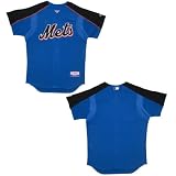 Mens New York Mets Majestic Major League Baseball (MLB) Full-Button Pro Baseball Jersey (Size: M)