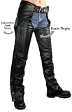 Women's Leather Braided Zippered Chaps - Size : 6