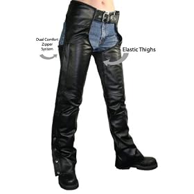 Leather Chaps Leather Motorcycle Chap Pants Braided LC402