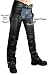 Women's Leather Braided Zippered Chaps
