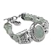 Carolyn Pollack Sterling Silver Milky Aquamarine Beaded Bracelet
