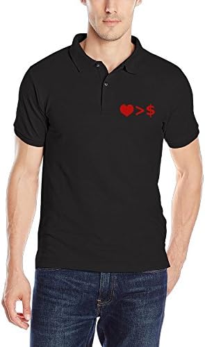 Love And Money Black Polo For Man's